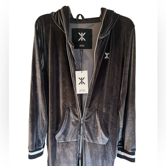 Velour Jumpsuit, ONEPIECE, Grey, size XS - Picture 1 of 8